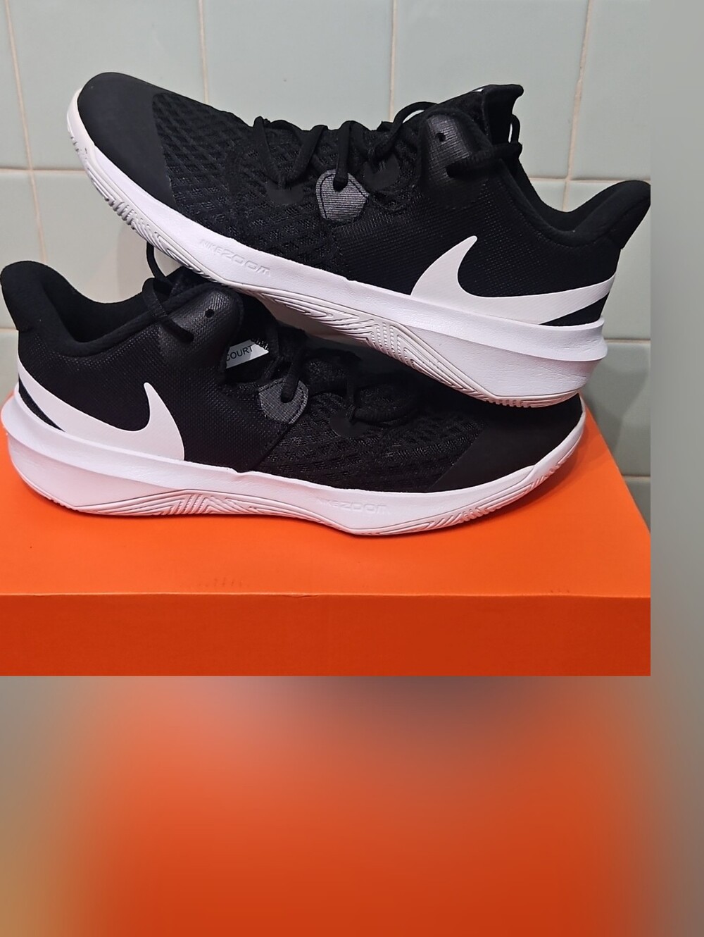Nike Zoom Hyperspeed Court Black and White Training Sneakers Men Size 9